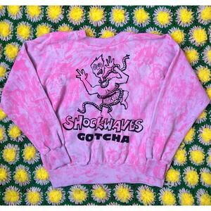 1980’s South Coast Trading Company GoChd Pink Tie Die Shockwaves Gotcha Sweater